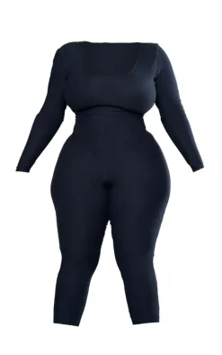 PrettyLittleThing Snatched*Plus Soft Touch Scoop Neck Jumpsuit