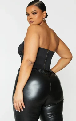Plus Structured Mesh Corset-PrettyLittleThing Sale