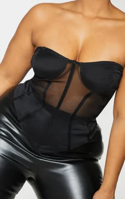 Plus Structured Mesh Corset-PrettyLittleThing Sale