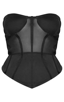Plus Structured Mesh Corset-PrettyLittleThing Sale
