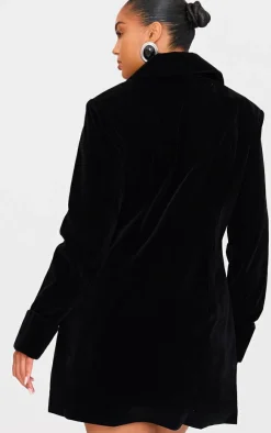 Plus Velvet Bow Detail Blazer-PrettyLittleThing Online