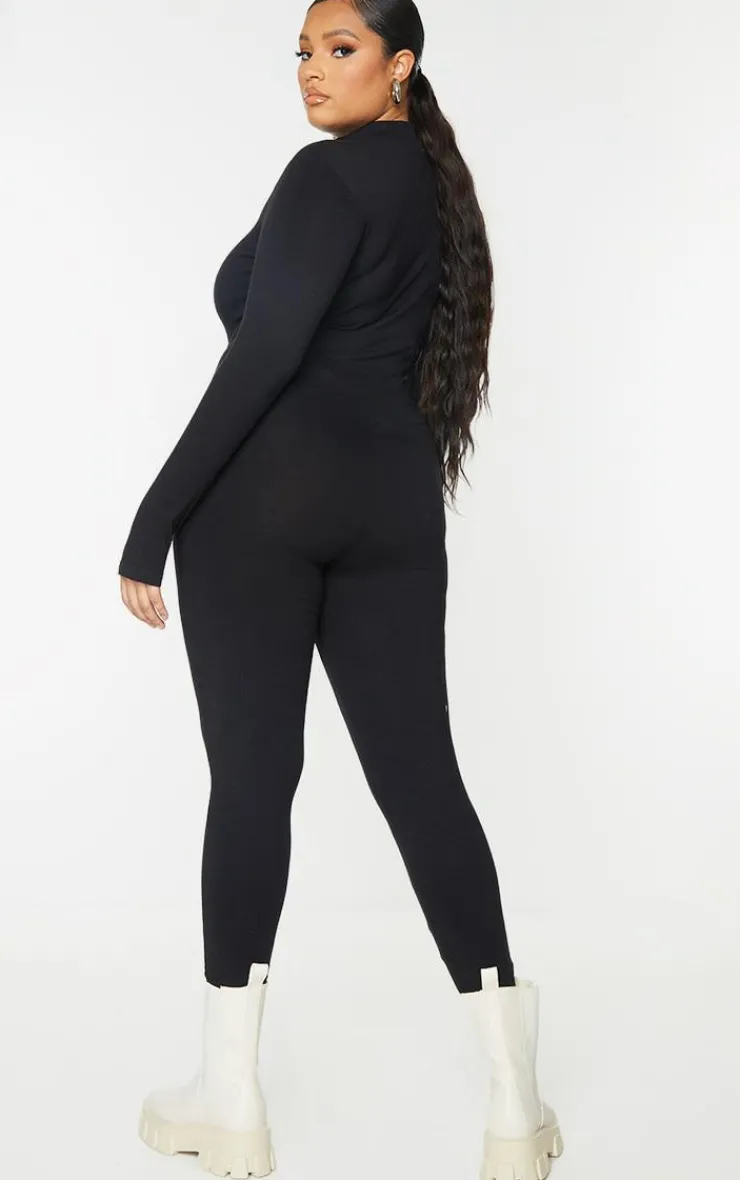 PrettyLittleThing Unitards*Plus Zip Up Long Sleeve Jumpsuit