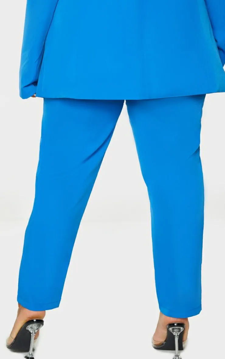 Sale PrettyLittleThing Plus Cropped Pants Blue