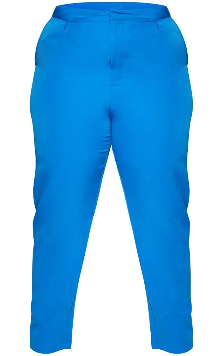 Sale PrettyLittleThing Plus Cropped Pants Blue