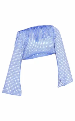 PrettyLittleThing Knitted Tops*Plus Knitted Cropped Tassel Detail Top