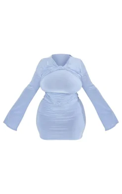 Plus Knot Front Detail Bodycon Dress-PrettyLittleThing Outlet