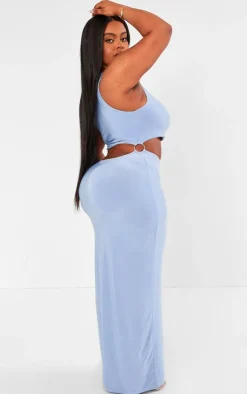 Plus One Shoulder Ring Detail Cut Out Maxi Dress-PrettyLittleThing Sale