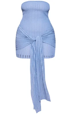 Plus Texture Wrap Mini Dress-PrettyLittleThing Clearance