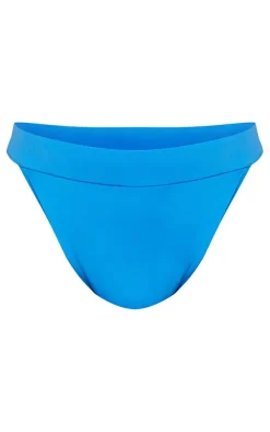 Plus Bright Blue High Leg Bikini Bottoms
