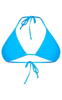 Plus Bright Blue Mix & Match Triangle Bikini Top