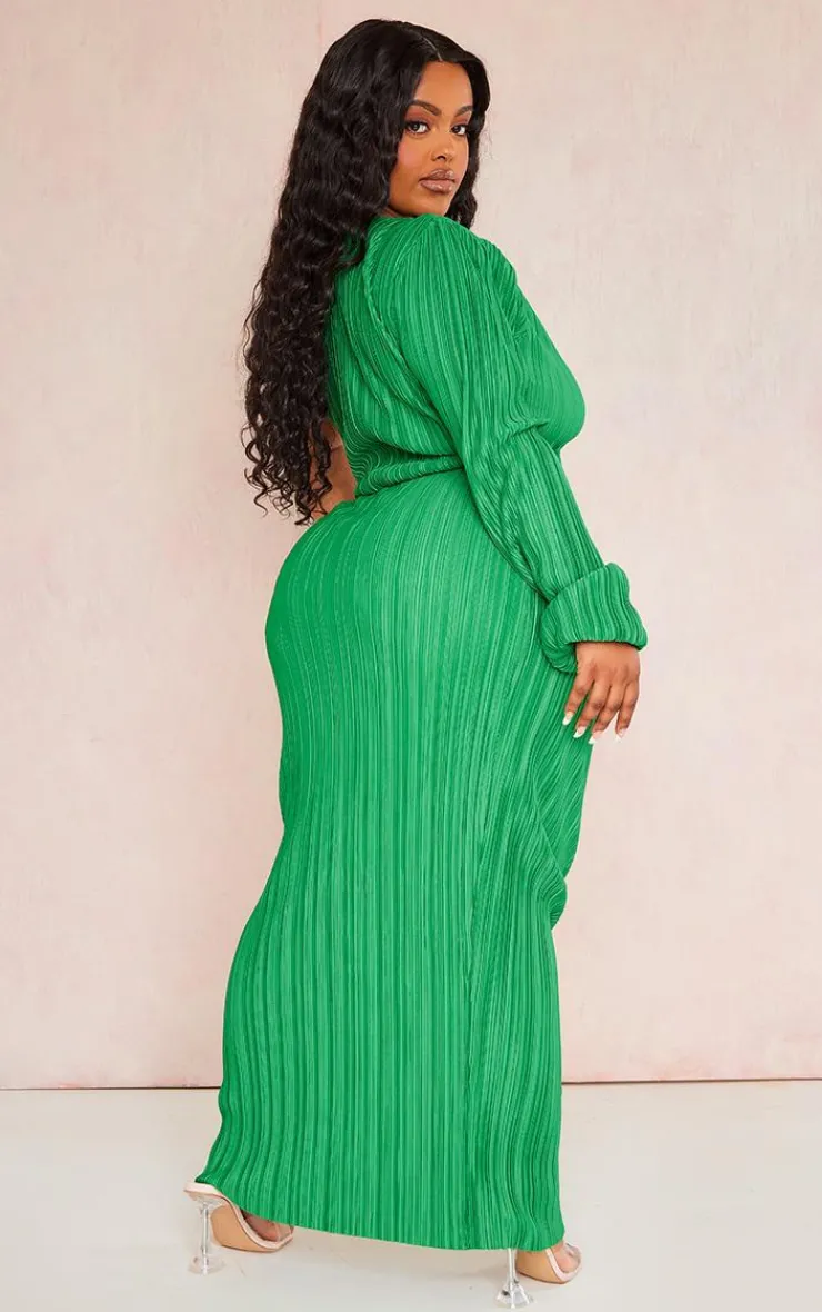Plus Plisse One Shoulder Ruched Midaxi Dress-PrettyLittleThing Best