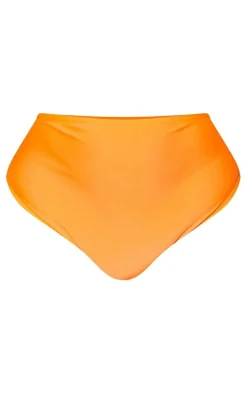Plus Bright Orange Mix & Match High Waist Bikini Bottoms