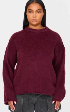 PrettyLittleThing Oversized Sweaters*Plus Fluffy Knit Oversized Sweater