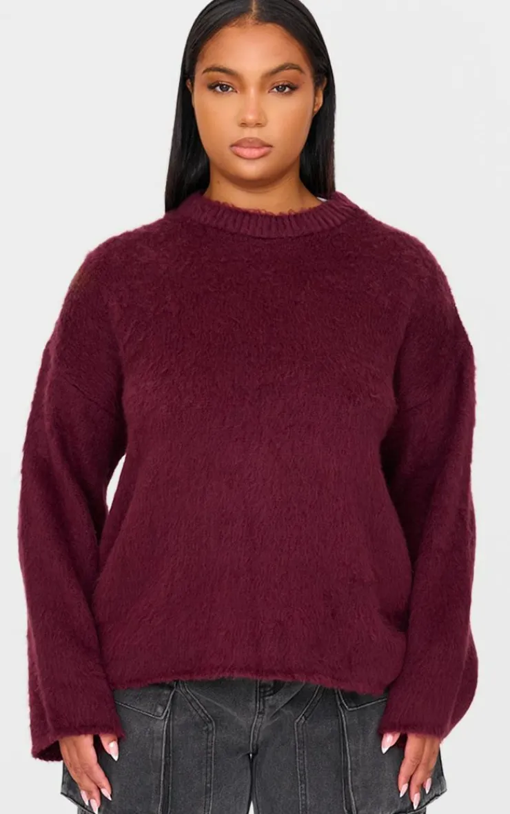 PrettyLittleThing Oversized Sweaters*Plus Fluffy Knit Oversized Sweater