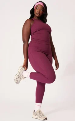 PrettyLittleThing Workout Tops*Plus Sculpt Longline Gym Racer Top