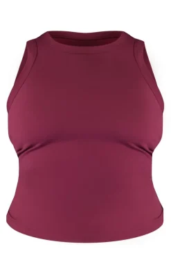 PrettyLittleThing Workout Tops*Plus Sculpt Longline Gym Racer Top
