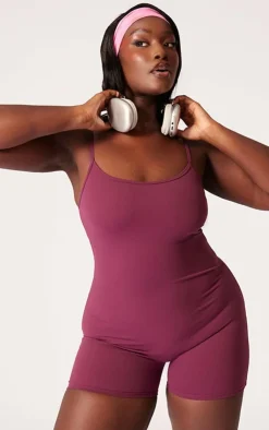 PrettyLittleThing Gym Wear*Plus Sculpt Sleeveless Short Unitard