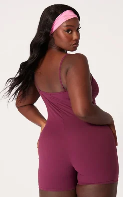 PrettyLittleThing Gym Wear*Plus Sculpt Sleeveless Short Unitard