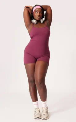 PrettyLittleThing Gym Wear*Plus Sculpt Sleeveless Short Unitard