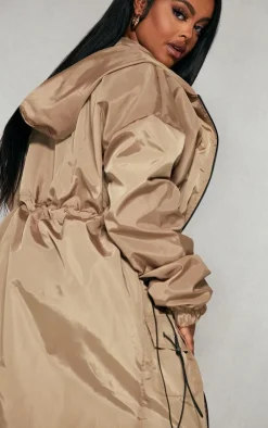PrettyLittleThing Trench Coats*Plus Toggle Detail Midi Windbreaker