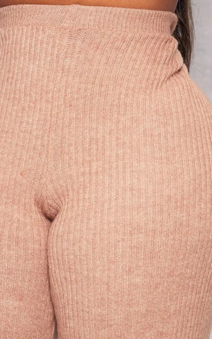 Plus Cappuccino Soft Rib Knit Pants