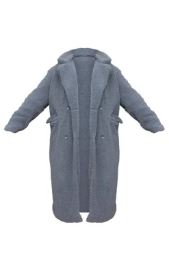 PrettyLittleThing Winter Coats & Jackets*Plus Longline Borg Coat
