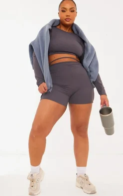 PrettyLittleThing Workout Tops*Plus Sculpt Seam Detail Gym Top