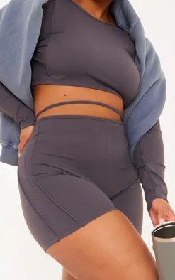 PrettyLittleThing Workout Tops*Plus Sculpt Seam Detail Gym Top