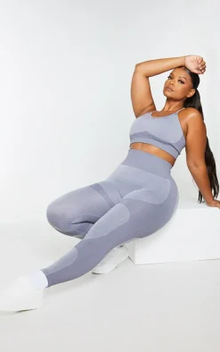 PrettyLittleThing Sports Bras*Plus Seamless Longline Sports Bra Top