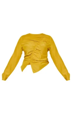 PrettyLittleThing Blouses*Plus Ruched Front Blouse