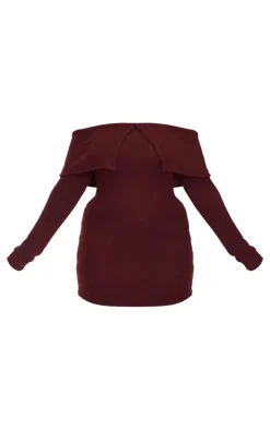Plus Soft Touch Bardot Mini Dress-PrettyLittleThing Sale