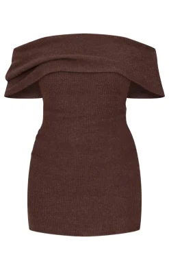 Plus Brushed Rib Asymmetric Bodycon Dress-PrettyLittleThing Best
