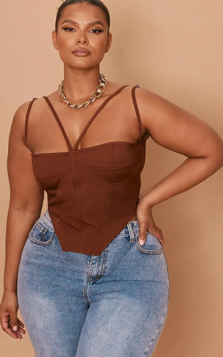 PrettyLittleThing Corsets*Plus Bust Detail Corset Top