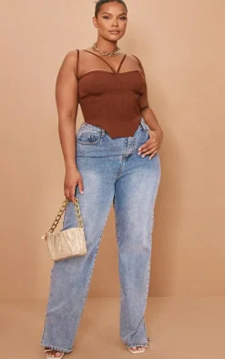 PrettyLittleThing Corsets*Plus Bust Detail Corset Top