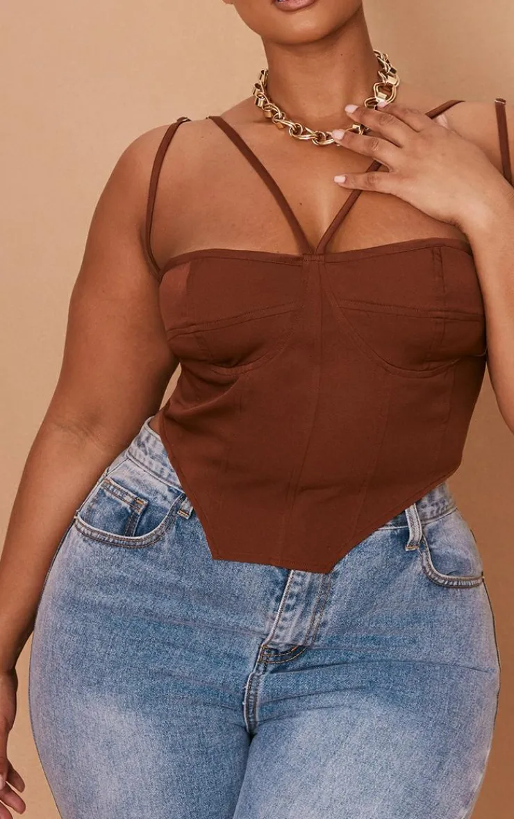 PrettyLittleThing Corsets*Plus Bust Detail Corset Top