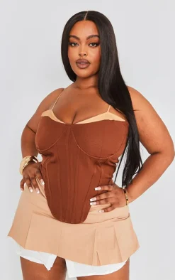 PrettyLittleThing Corsets*Plus Contrast Corset Top