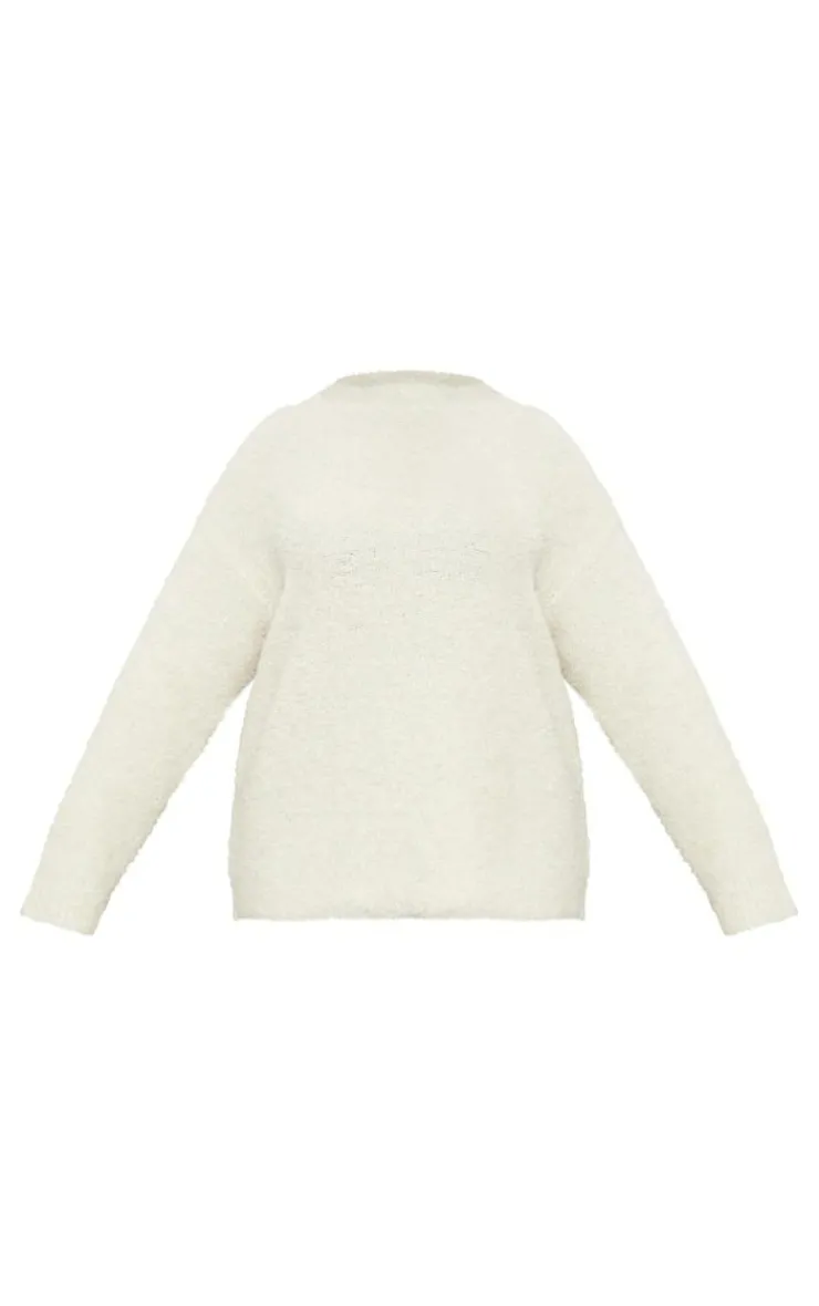 PrettyLittleThing Oversized Sweaters*Plus Bobble Knit Oversized Sweater