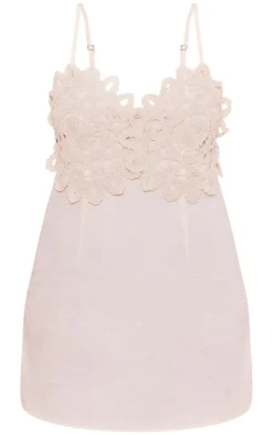 Plus Crochet Bust Detail Linen Look Bodycon Dress-PrettyLittleThing Discount