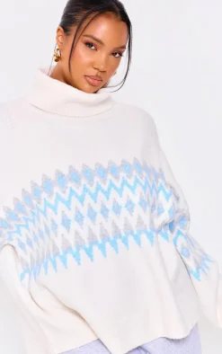 PrettyLittleThing Sweaters*Plus Fairisle Roll Neck Christmas Sweater