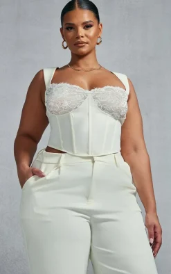 PrettyLittleThing Corsets*Plus Lace Trim Corset Top