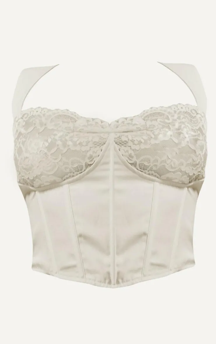 PrettyLittleThing Corsets*Plus Lace Trim Corset Top