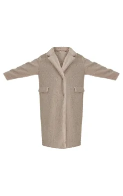 PrettyLittleThing Teddy Coats*Plus Longline Borg Coat