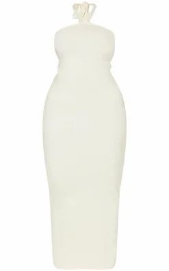 Plus Soft Knit Halter Tie Maxi Dress-PrettyLittleThing Best