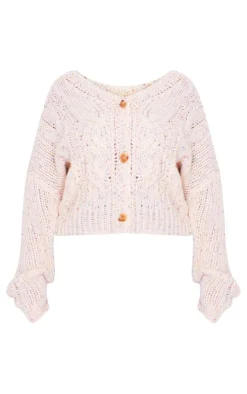 PrettyLittleThing Cardigans*Plus Space Dye Chunky Knit Cardigan
