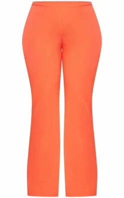 Outlet PrettyLittleThing Plus Wide Leg Pants Deep Orange