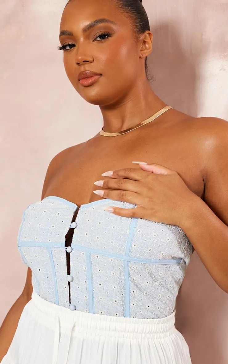 PrettyLittleThing Corsets*Plus Broderie Bandeau Corset