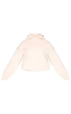 Plus Ecru Premium Basic Oversized Hoodie
