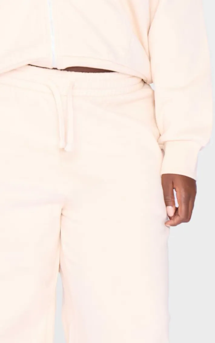 Plus Ecru Premium Wide Leg Sweat Sweatpants