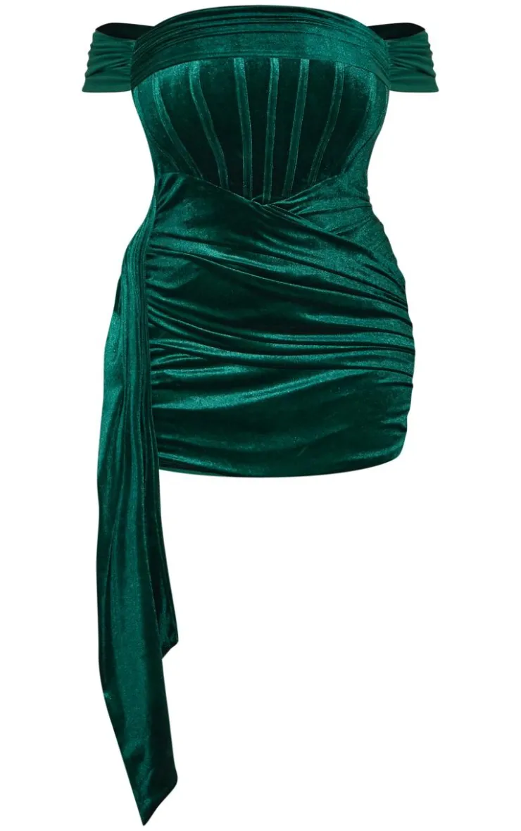 Plus Velour Corset Dress-PrettyLittleThing Hot
