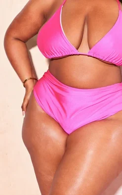 Plus Fuschia Mix & Match High Waist Bikini Bottoms